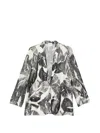 Alysi Single Breasted Jacket All Over Print In Gray