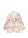 Alysi Printed Single Breasted Jacket In Neutral