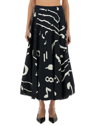 ALYSI ALYSI PRINTED SKIRT