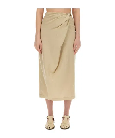 ALYSI ALYSI SKIRT WITH FASTENING DETAIL