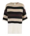 Alysi Ribbed Crew Neck Sweater In Neutral