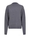 Alysi Ribbed Crewneck Sweater In Gray