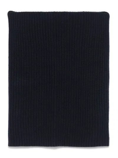Alysi Ribbed-knit Scarf In Blue