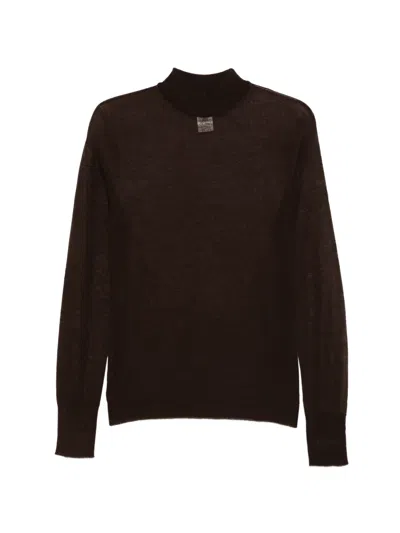 Alysi Ribbed Sweater In Brown