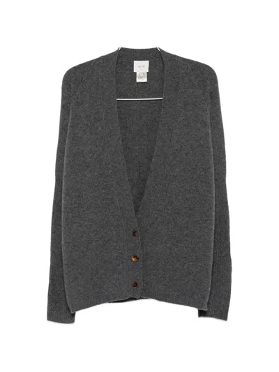 Alysi Ribbed-trims V-neck Cardigan In Black