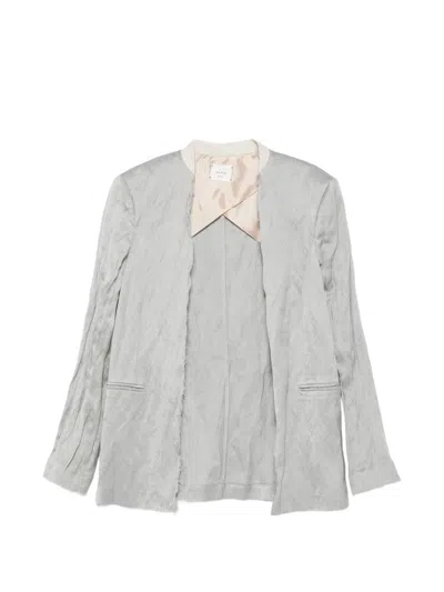 Alysi Sartoriale Frayed Blazer In Gray