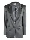 Alysi Single-breasted Blazer In Gray