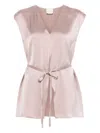 Alysi Satin Blouse In Pink