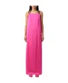 Alysi Satin Long Dress In Pink
