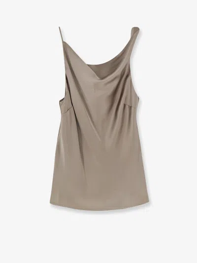 Alysi Pleated Design Camisole In Neutral