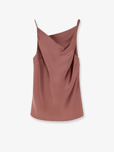 Alysi Asymmetrical Adjustable-strap Top In Pink