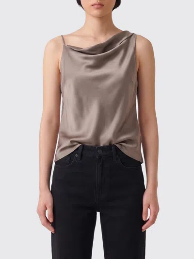 Alysi Satin Top In Gray