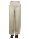Alysi Satin Trousers In Gray