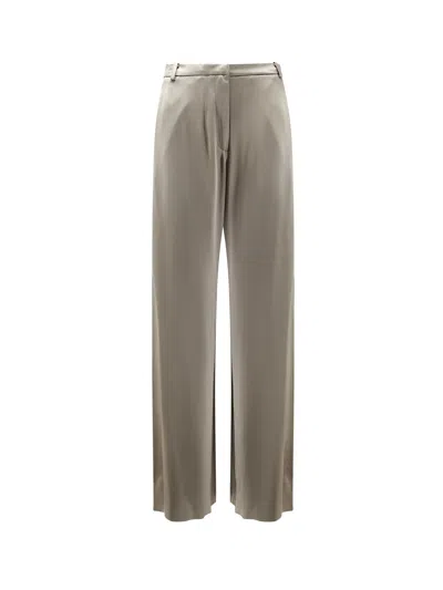 Alysi Satin Trousers In Brown