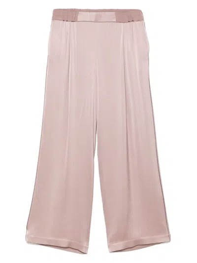 Alysi Satin Trousers In Rosa