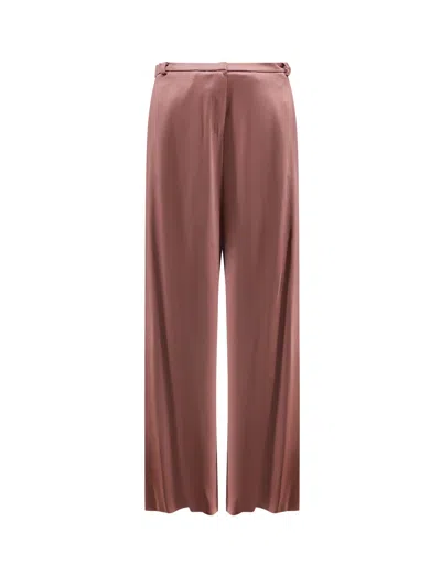 Alysi Satin Trousers In Pink