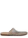 Alysi Mesh Rhinestone Polyester Slip On Mules In Multi
