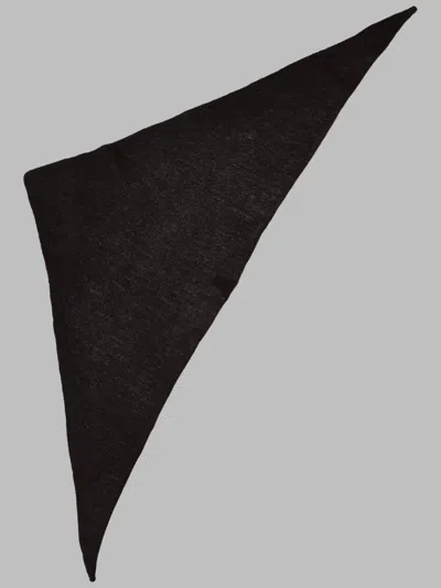 Alysi Sciarpa Triangolare In Maglia In Brown