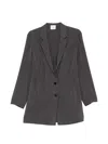 Alysi Single-breasted Blazer Jacket In Gray