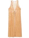 Alysi Sequin-embellished Gilet In Yellow