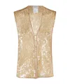 Alysi Top Lace Paillettes Scollo V