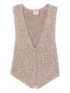 Alysi Sequin-embellished Vest In Neutral