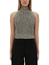 Alysi Sequined Tricot Top