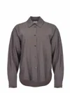 Alysi Long-sleeved Shirt With Chest Pocket In Gray