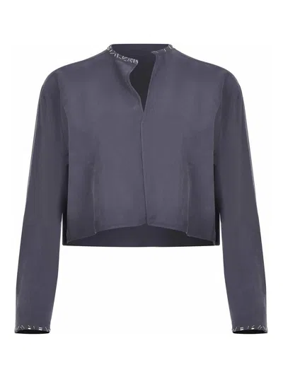 Alysi Shirt Made Of A Mix Of Viscose In Gray