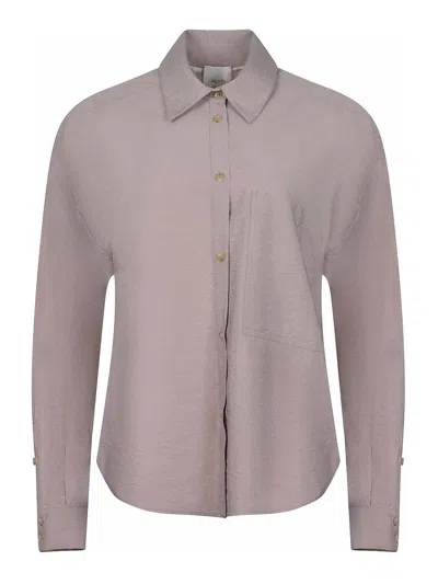 Alysi Shirt Made Of  Silk In Brown