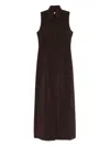 Alysi Silk Canvas Chemisier Dress In Purple