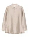 Alysi Long-sleeve Button-up Shirt In Pink