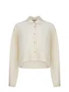 Alysi Pointed Collar Long-sleeved Shirt In White