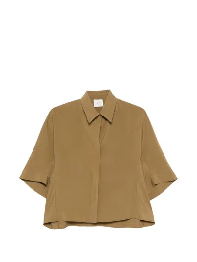 Alysi Short-sleeves Shirt In Brown