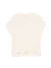 Alysi Beige Crew Neck Short Sleeves T-shirt In Neutral