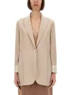 Alysi Silk Blazer In Pink