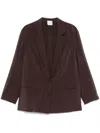 Alysi Silk Blend Single-breasted Blazer Jacket