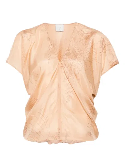 Alysi Silk Blouse In Pink