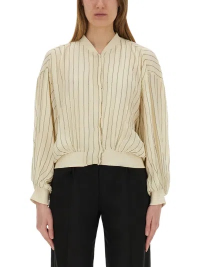ALYSI SILK BOMBER JACKET