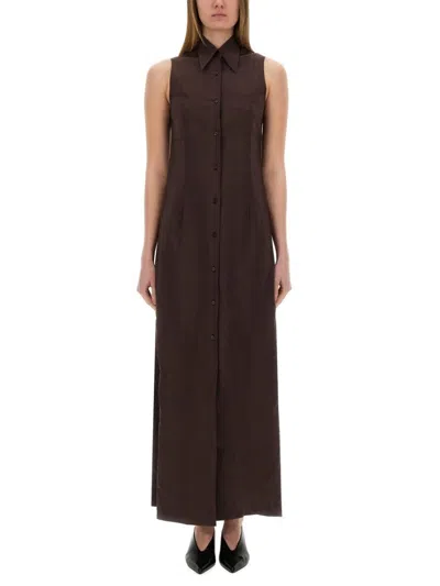 ALYSI SILK CANVAS CHEMISIER DRESS