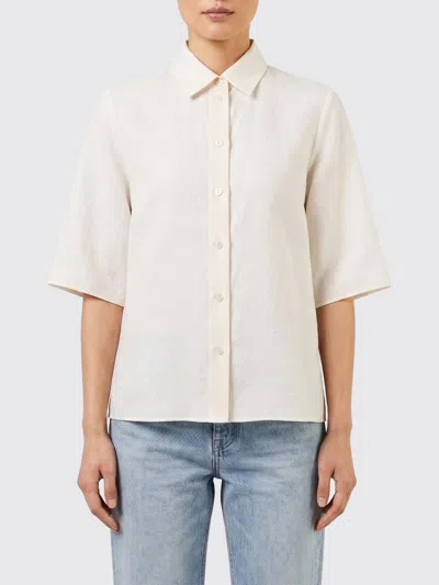 Alysi Silk Casual Shirt In White