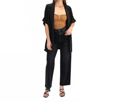 Alysi Silk Kimono Jacket In Black