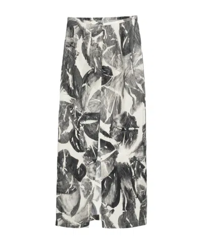 ALYSI SILK LONG SKIRT