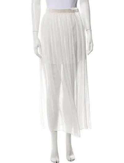Pre-owned Alysi Silk Long Skirt W/ Tags In White