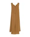 Alysi Silk Mid-length Dress In Brown