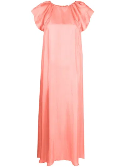 Alysi Midikleid Aus Seide In Pink