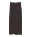 Alysi Silk Midi Skirt In Black