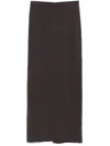 Alysi Silk Midi Skirt In Brown