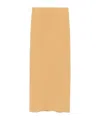 Alysi Silk Midi Skirt In Nude