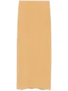 Alysi Silk Midi Skirt In Yellow
